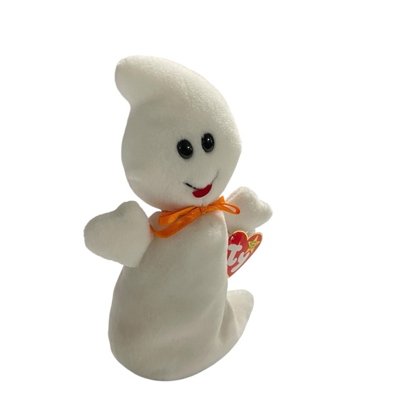 Ty Beanie Baby Spooky the Ghost 1995 PVC Pellets 4090 Rare Halloween Collectible - Picture 4 of 12